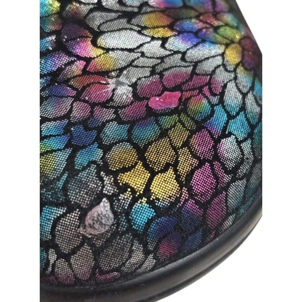 Alegria Womens 38/US 8-8.5 Keli Rainbow Minnow Work Slip-On Shoes  Kel-459